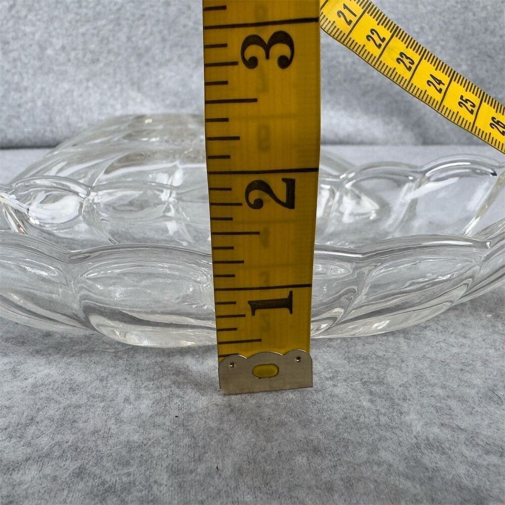 Vintage Starburst Clear Glass Oblong Banana Split Serving Dish Set Of 5 - Picture 10 of 10